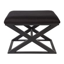 Black Sevyn Cross Leg Wooden Stool